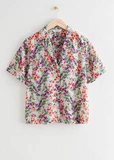 Рубашка с коротким рукавом и цветочным принтом & Other Stories