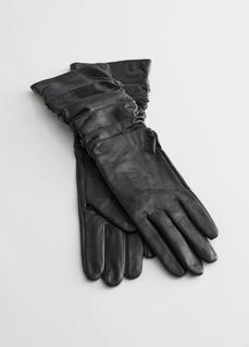 Кожаные перчатки со сборками & Other Stories