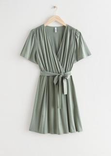 Платье с запахом и поясом & Other Stories