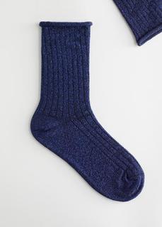 Плотные носки в рубчик с блестящим люрексом & Other Stories