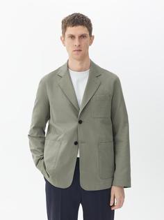 Arket - Пиджак из смеси хлопка и лиоцелла для мужчин - Зеленый - Размер 50