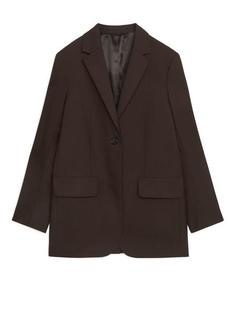 Пиджак из шерстяной ткани рогожкового переплетения Arket