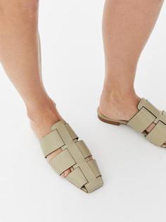 Мюли из кожи с квадратным мыском Arket