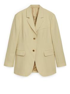 Пиджак из смесовой шерстяной ткани рогожкового переплетения Arket