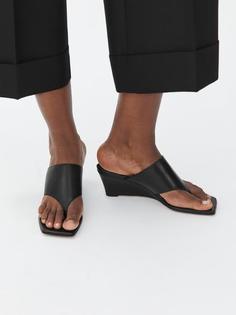 Кожаные мюли на танкетке Arket