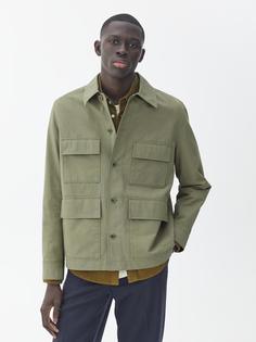 Хлопковая куртка-рубашка в стиле рабочей одежды Arket
