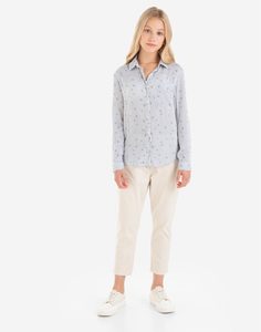 Бежевые зауженные брюки для девочки Gloria Jeans