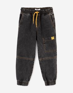 Чёрные джинсы Balloon fit для мальчика Gloria Jeans