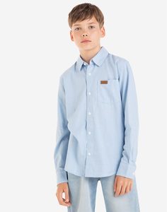 Полосатая рубашка с карманом и длинным рукавом для мальчика Gloria Jeans
