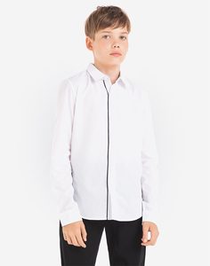 Белая рубашка с длинным рукавом для мальчика Gloria Jeans
