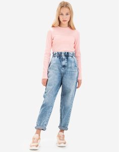 Чёрный джинсовый комбинезон с нашивкой для мальчика Gloria Jeans
