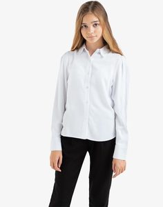 Белая классическая рубашка для девочки Gloria Jeans