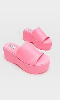 Stradivarius Сандалии Из Плотной Синтетической Ткани Розовый 39