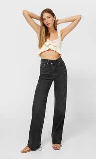 Stradivarius Топ Из Кружева Кроше С Узлом Ванильный L