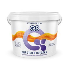 Краска водоэмульсионная Formula Q8 интерьерная белая, 5 кг