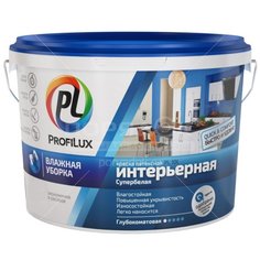 Краска водно-дисперсионная Profilux PL-10L латексная интерьерная влагостойкая, 1.4 кг