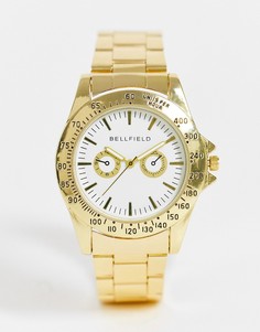 Золотистые мужские часы-браслет с циферблатом Bellfield-Золотистый