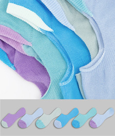 Набор из 5 пар невидимых носков новых пастельных оттенков ASOS DESIGN-Multi