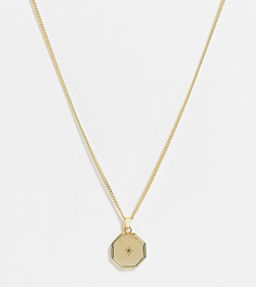 Золотистое ожерелье из стерлингового серебра с подвеской Serge DeNimes – эксклюзивно для ASOS-Серебристый