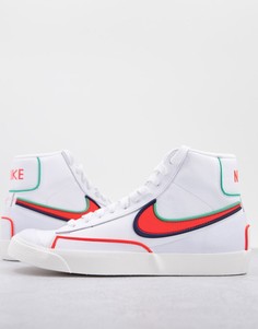 Кроссовки белого и оранжевого цветов Nike Blazer Mid 77 Infinite-Белый