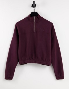 Бордовый свитшот с короткой молнией Levis-Красный