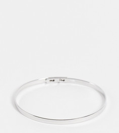 Серебристый жесткий браслет с минималистичным дизайном ASOS DESIGN Curve