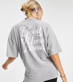 Серая футболка с принтом "Good Times" Topshop Maternity-Серый