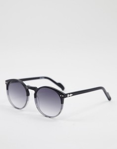 Круглые солнцезащитные очки унисекс в черной оправе с линзами с черным градиентным тонированием Spitfire Cut Eighteen-Черный цвет