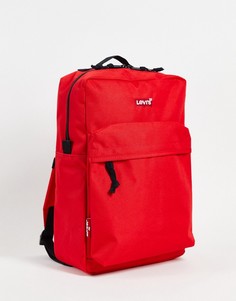 Красный рюкзак Levis с логотипом в виде летучей мыши