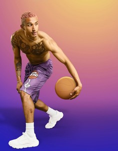 Фиолетовые баскетбольные шорты с принтом от комплекта ASOS DESIGN Space Jam 2-Фиолетовый цвет