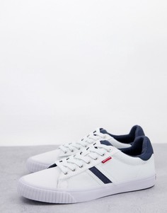 Белые кроссовки на шнуровке Levis Skinner-Белый