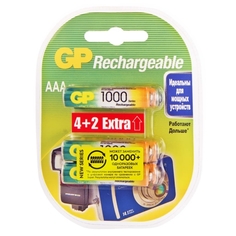 Аккумулятор GP AAA 950мАч (GP105AAAHC/MVM-2CR6) AAA 950мАч (GP105AAAHC/MVM-2CR6)