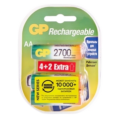 Аккумулятор GP AA 2600мАч (GP275AAHC/MVM-2CR6) AA 2600мАч (GP275AAHC/MVM-2CR6)