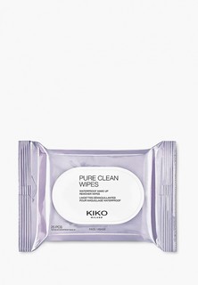 Салфетки для снятия макияжа Kiko Milano с лица, глаз и губ PURE CLEAN WIPES, 25 шт.