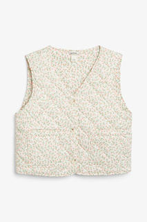 Cropped quilted vest Monki