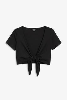 Кроп-топ с завязками спереди Monki