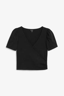 Топ с запахом-обманкой Monki