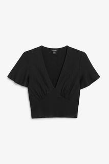 Кроп-топ с V-образным вырезом Monki