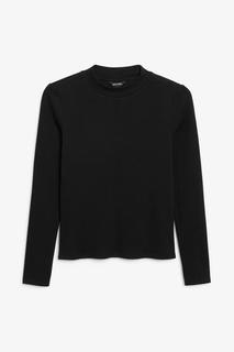 Топ с длинным рукавом и низким воротником-стойкой Monki