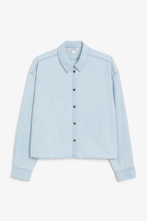 Укороченная рубашка из денима Monki
