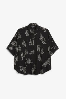 Свободная блузка с короткими рукавами Monki