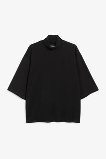 Хлопковый топ с воротником-стойкой Monki