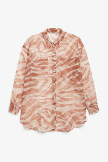 Оверсайз-рубашка из прозрачной ткани Monki