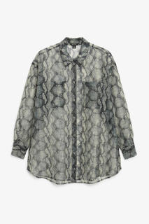 Оверсайз-рубашка из прозрачной ткани Monki