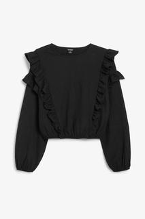 Блузка с длинными рукавами и оборками Monki