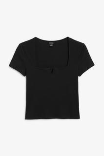 Футболка с квадратным вырезом Monki