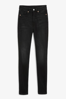Черные выцветшие джинсы Oki Monki