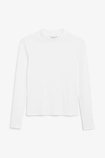 Топ с длинным рукавом и низким воротником-стойкой Monki
