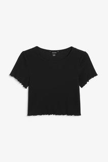 Футболка с волнистой кромкой Monki