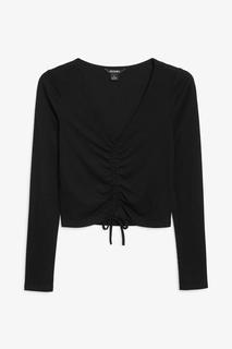 Топ с длинным рукавом и драпировкой Monki